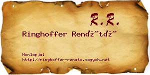 Ringhoffer Renátó névjegykártya